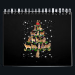 Calendrier Arbre de Noël Golden Retriever Couvert Par Flash<br><div class="desc">Arbre De Noël Golden Retriever Couvert D'Une Lampe De poche</div>