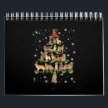 Calendrier Arbre de Noël Golden Retriever Couvert Par Flash<br><div class="desc">Arbre De Noël Golden Retriever Couvert D'Une Lampe De poche</div>