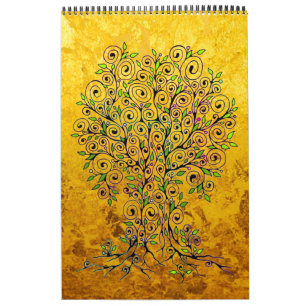 Calendrier Arbre De Vie - Spirales Fruits Feuille 1
