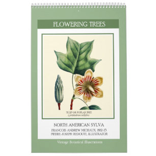 Calendrier Arbres Fleurissants de la Redoute Botanique Vintag