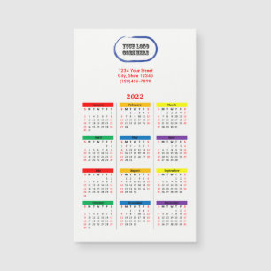 Calendrier Arc-en-ciel 2022 de votre logo