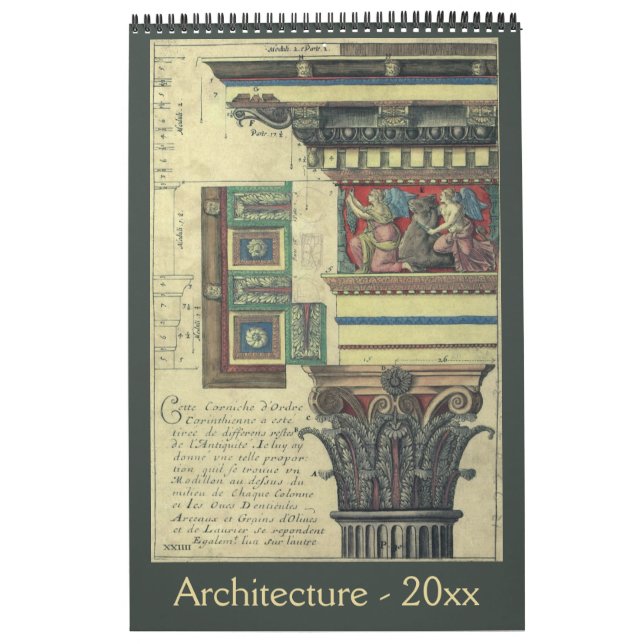 Calendrier Architecture antique de la Renaissance (Protection)