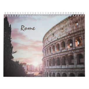 Calendrier Architecture antique Rome coucher de soleil ville