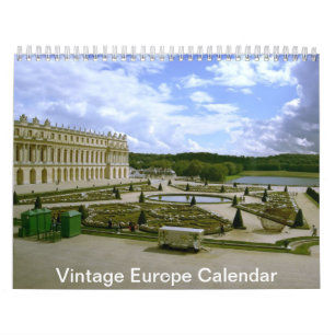 Calendrier Architecture du paysage de l'Europe vintage Calend