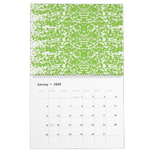 Calendrier arrière - plan abstrait vert et blanc