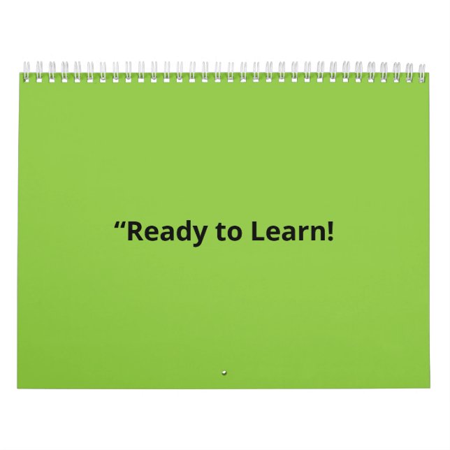 Calendrier Arrière-plan vert citron plat – Texture scolaire (Protection)