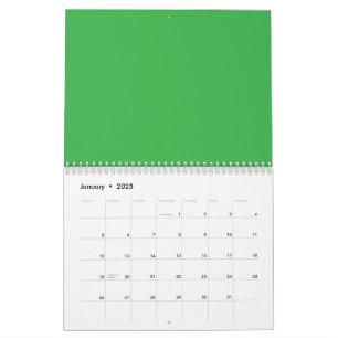 Calendrier Arrière - plan vert et frontière blanche pour un â