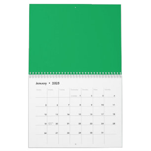 Calendrier Arrière - plan vert remarquable avec conception de