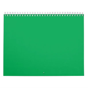 Calendrier Arrière-plan vert uni – Conception de modèle minim