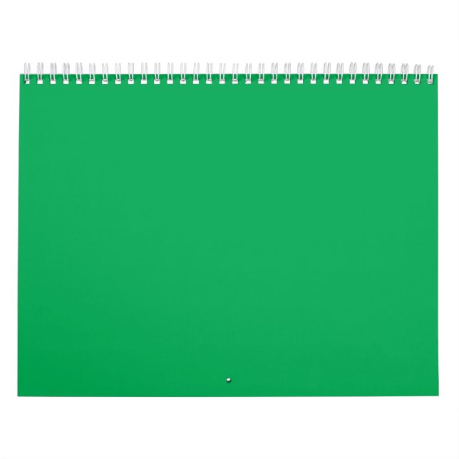 Calendrier Arrière-plan vert uni – Conception de modèle minim (Protection)