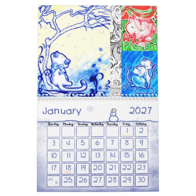 Calendrier Art 1012 de chaton (Jan 2027)