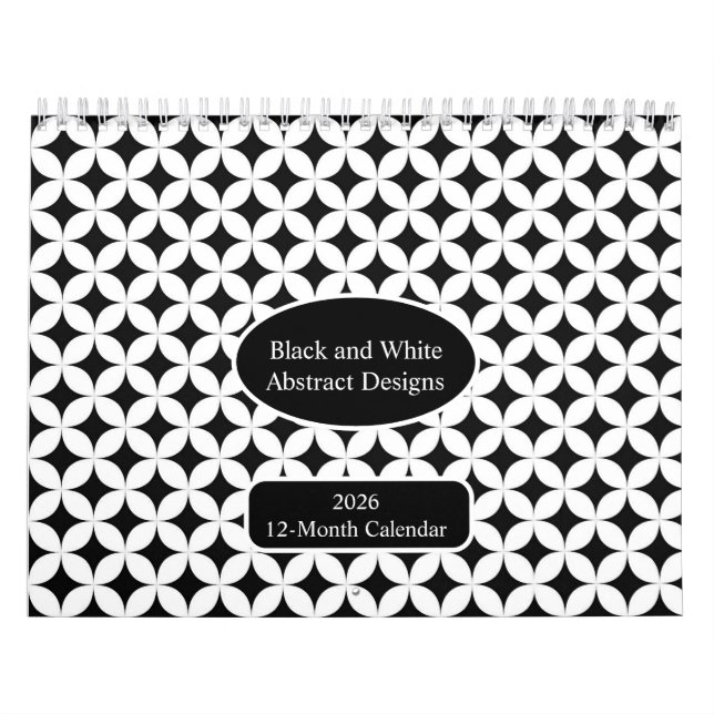 Calendrier Art Abstrait minimaliste moderne unique 2026 (Protection)