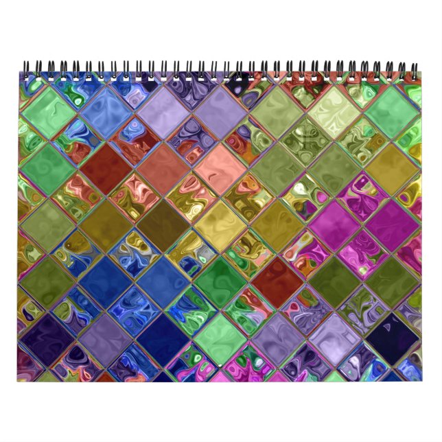 Calendrier Art Carrelage coloré personnalisable (Protection)