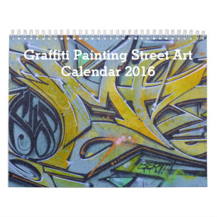 Calendrier Art coloré 2016 de rue de peinture de graffiti