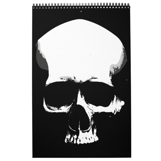 Calendrier Art de crâne monochrome (Protection)