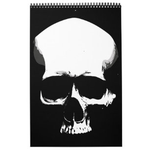 Calendrier Art de crâne monochrome