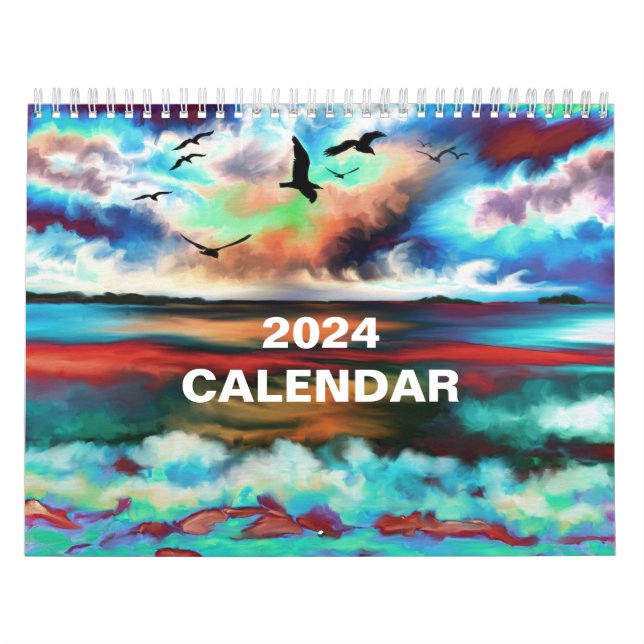 Calendrier Art de peinture abstraite numérique fantastique (Protection)