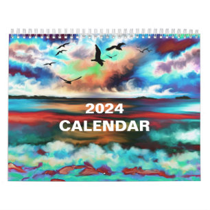 Calendrier Art de peinture abstraite numérique fantastique