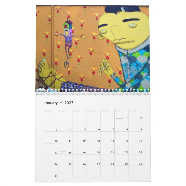 Calendrier Art de RUE (Jan 2027)
