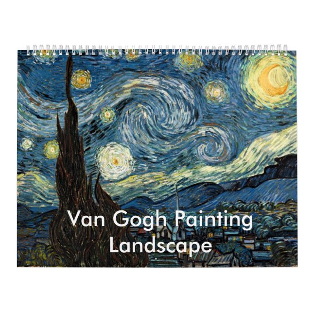 Calendrier art de Van Gogh paysage beaux-arts (Protection)