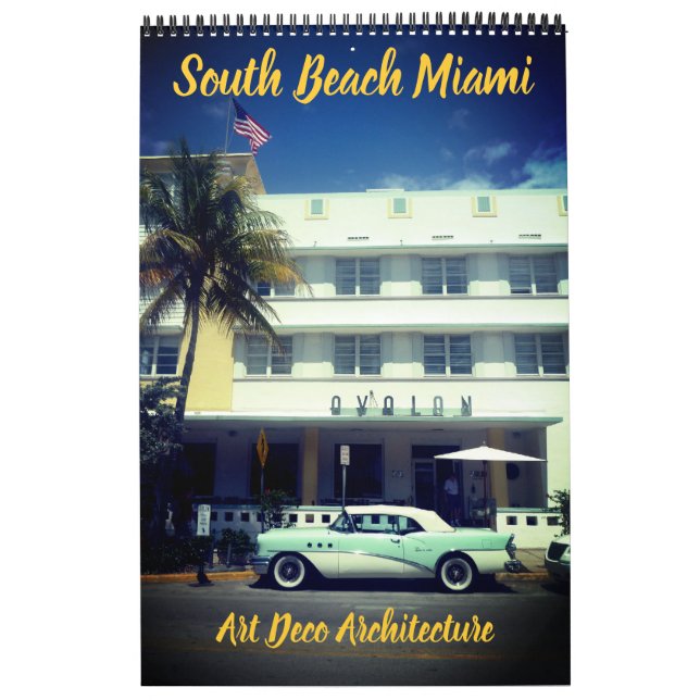 Calendrier art déco miami (Protection)