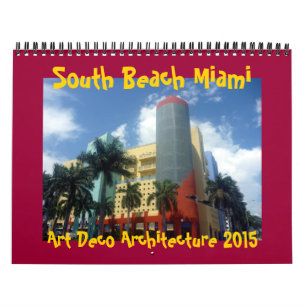 Calendrier art déco Miami 2015