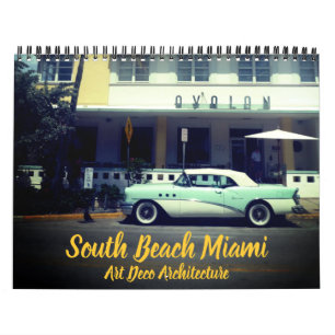 Calendrier art déco Miami 2027