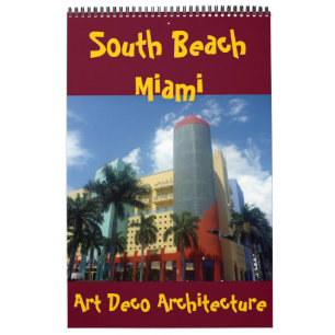 Calendrier art déco Miami Floride