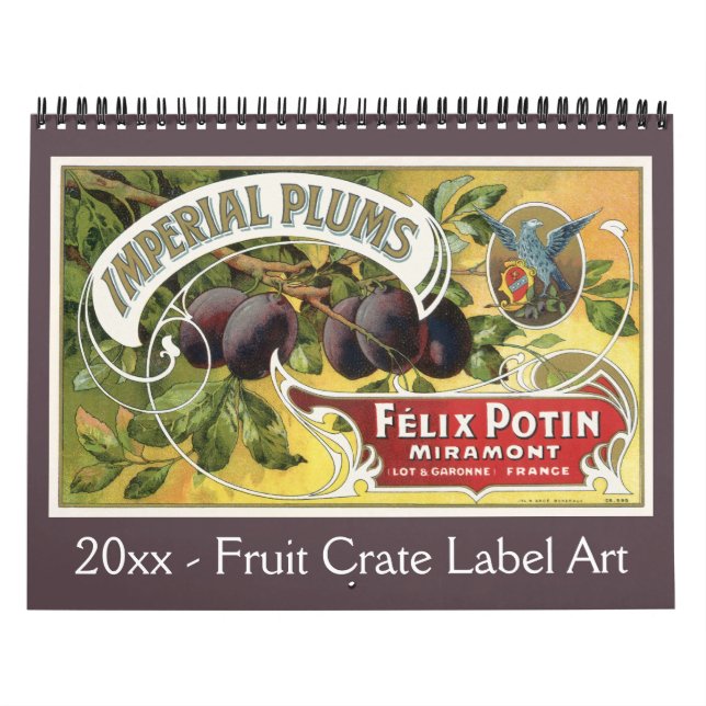 Calendrier Art Étiquette Fruit Crate (Protection)