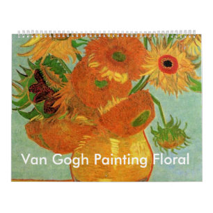 Calendrier art floral fin de Van Gogh