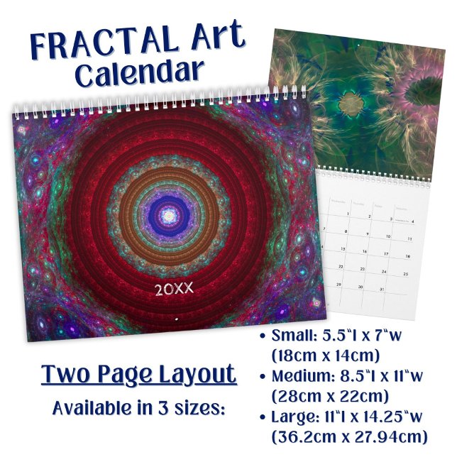 Calendrier Art Fractal coloré - (Créateur téléchargé)