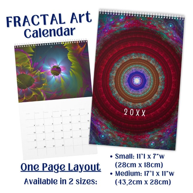 Calendrier Art fractal coloré - long (Créateur téléchargé)