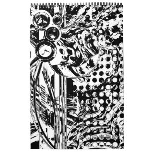 Calendrier Art Géométrique Noir Et Blanc 20