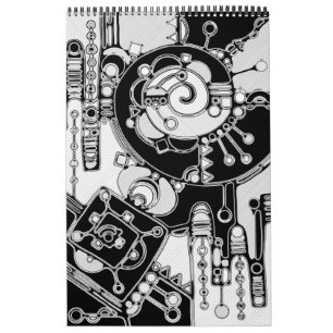 Calendrier Art Géométrique Noir Et Blanc 4