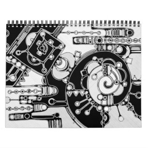 Calendrier Art Géométrique Noir Et Blanc 4