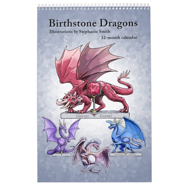 Calendrier Art Imaginaire Birthstone Dragons (Protection)