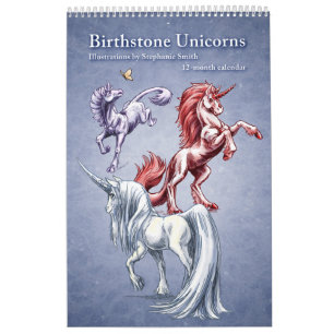 Calendrier Art Imaginaire Birthstone Unicorns