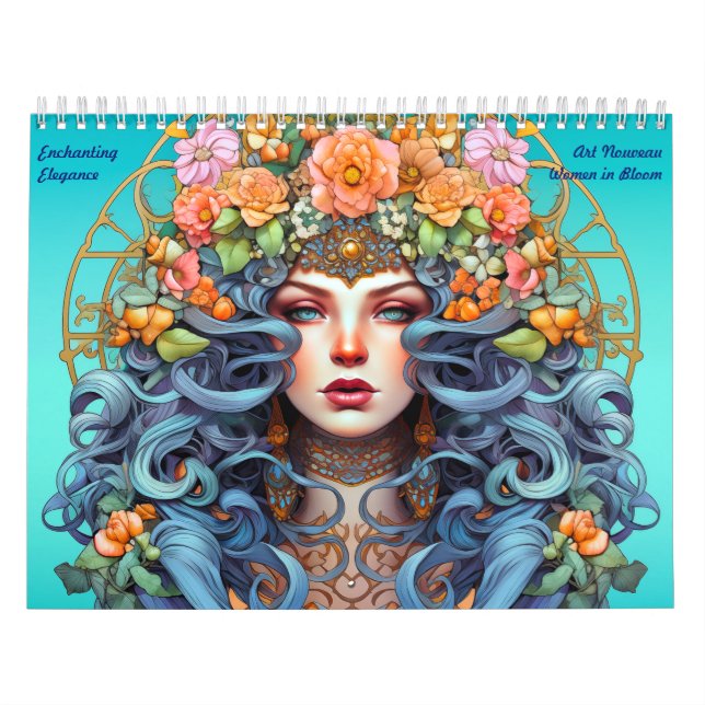 Calendrier Art Nouveau Femmes en fleurs (Protection)