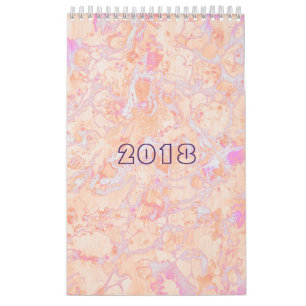 Calendrier Art personnalisé de marbre rétro