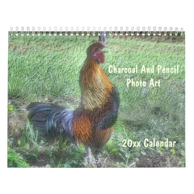 Calendrier Art photo au fusain et au crayon (Protection)