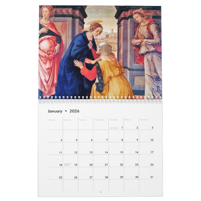 Calendrier Art religieux (Jan 2026)