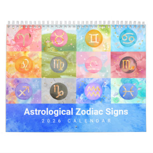 Calendrier artistique astrologique 2026 de Zodiac 