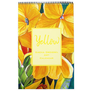 Calendrier artistique couleur jaune Sacha Grossel