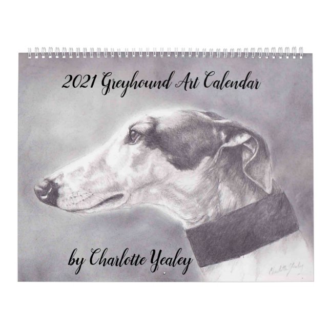 Calendrier artistique des chiens de Greyhound 2021 (Protection)