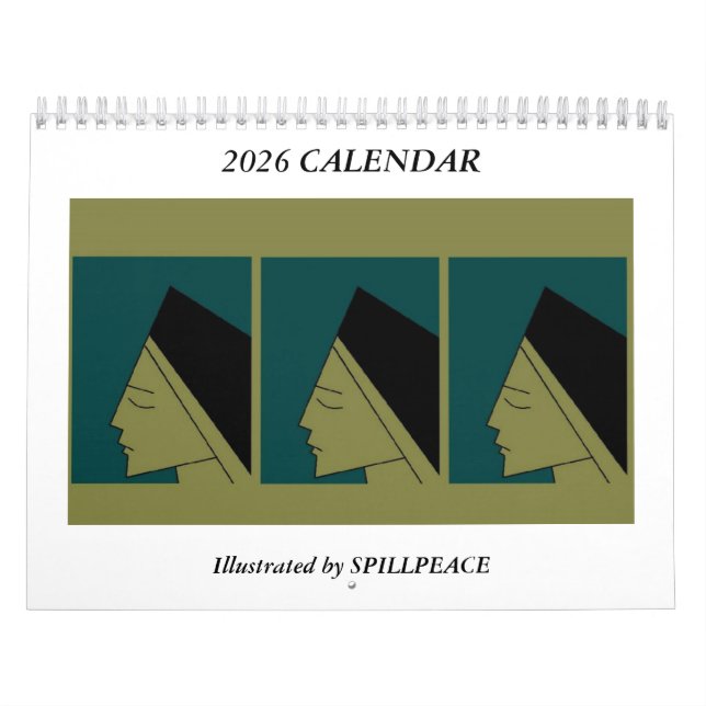 Calendrier artistique original Spillpeace 2026 (Protection)
