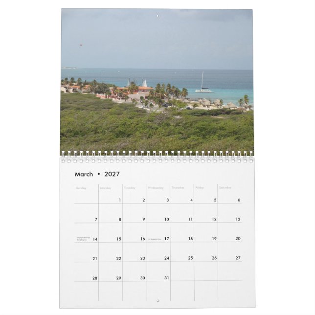Calendrier Aruba 2022 (Mar 2027)