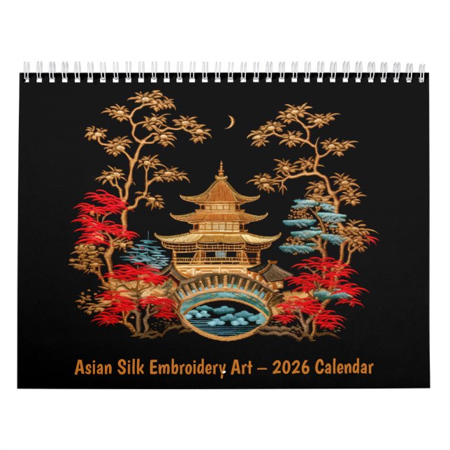 Calendrier Asian Silk Embroidery Art – 2026 Calendar (Protection)