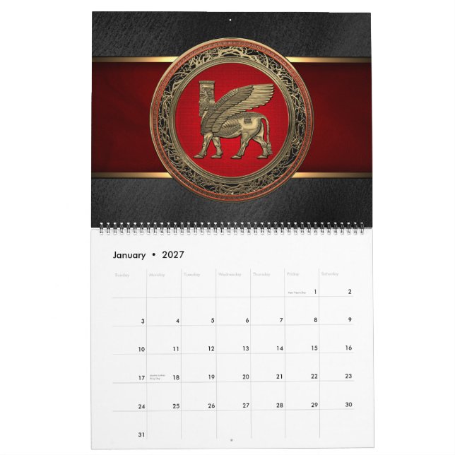 Calendrier Assyrian Winged Bull (Jan 2027)