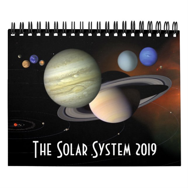 Calendrier Astronomie d'espace de planètes de système solaire (Protection)