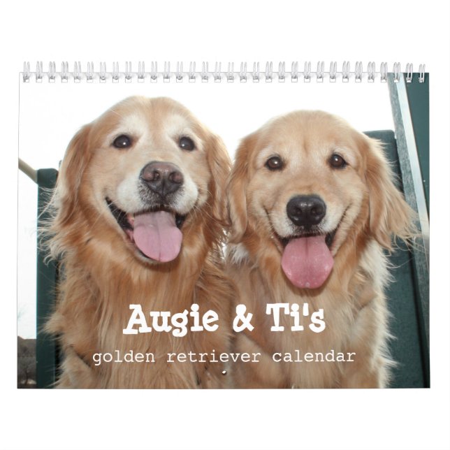 Calendrier Augie et Ti's 2022 Golden Retriever Chien Calendri (Protection)